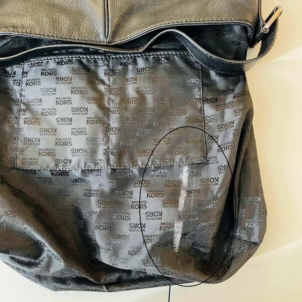 Michael Michael Kors Hobo Satchel Leather Shoulder Bag Black - Picture 5 of 12